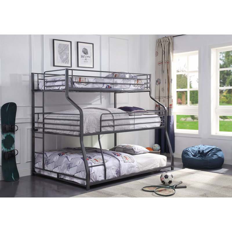 Harriet Bee Bjarne Twin Over Full Triple Bunk Bed Wayfair